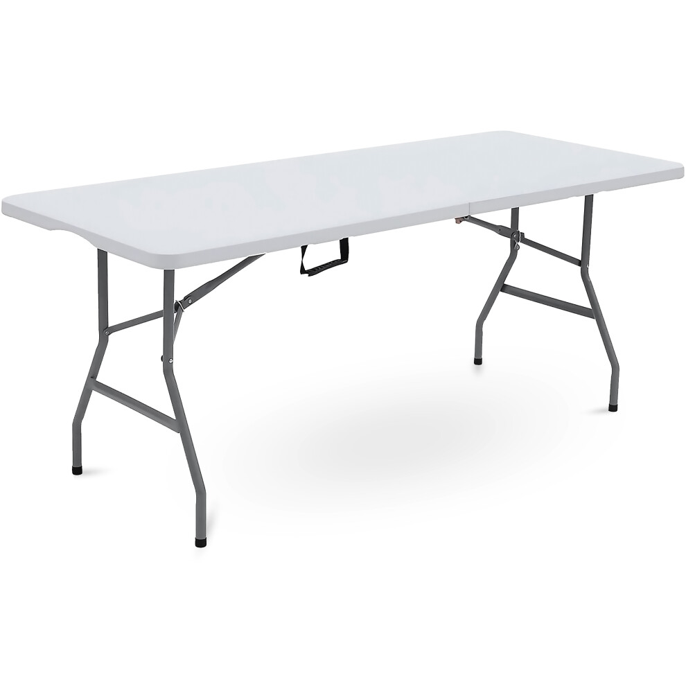 (6Ft Folding Table) 5/6FT CATERING CAMPING HEAVY DUTY FOLDING TRESTLE TABLE PICNIC BBQ PARTY STOOLS
