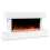 Dellonda 46" Wall Mounting Electric Fireplace with LED Flame Effect - White 1