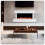 Dellonda 46" Wall Mounting Electric Fireplace with LED Flame Effect - White 4