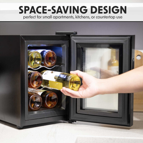 Dellonda 6 Bottle Tabletop Wine Fridge & Cooler 2