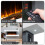 Dellonda 52" Wall Mounting Electric Fireplace with LED Flame Effect - Grey 6