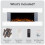 Dellonda 52" Wall Mounting Electric Fireplace with LED Flame Effect - Grey 7