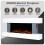 Dellonda 52" Wall Mounting Electric Fireplace with LED Flame Effect - Grey 3