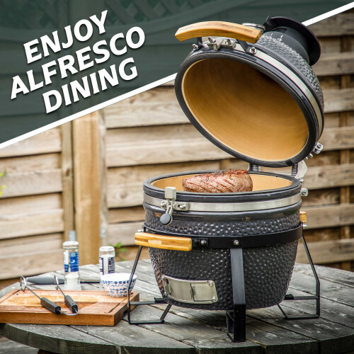 Dellonda Deluxe 16"(40cm) Ceramic Kamado Style BBQ 2