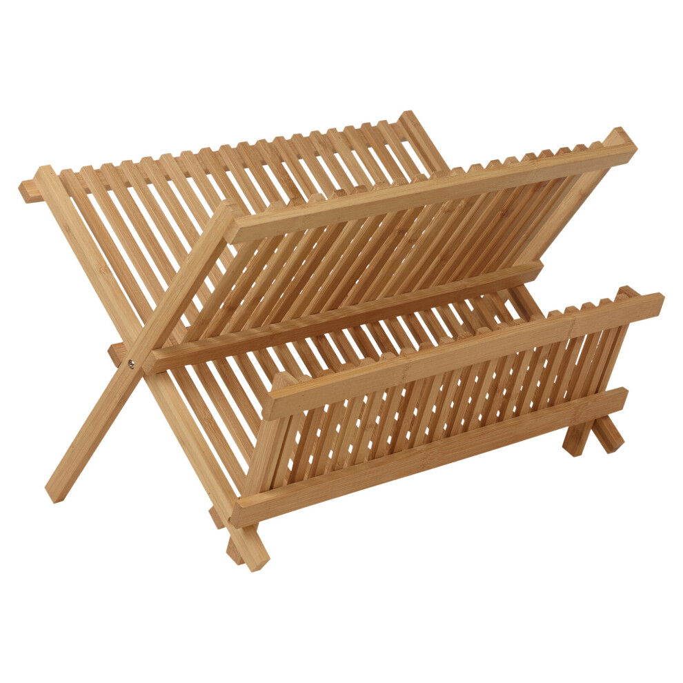 Wooden Dish Drainer Folding Cutlery Rack Plate Holder Cutlery Stand Sink Tray