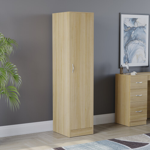 Vida Designs (Pine) Riano 1 Door Wardrobe Bedroom Garment Storage