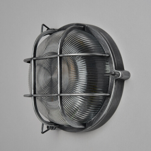 (Round, Silver) Litecraft Remy Outdoor Wall Light 2