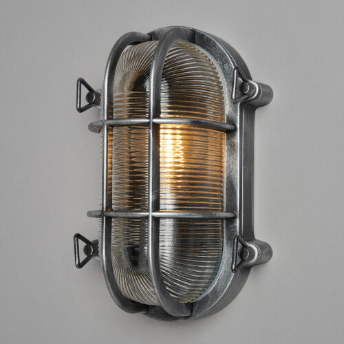 (Oval, Silver) Litecraft Remy Outdoor Wall Light 1