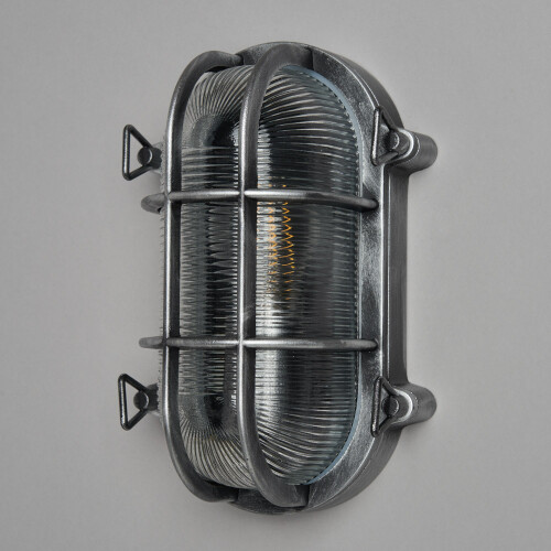 (Oval, Silver) Litecraft Remy Outdoor Wall Light 2