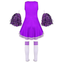 (120) Chomel Girls Cheerleading Uniforms, Children's Dance Uniformspurple Ty
