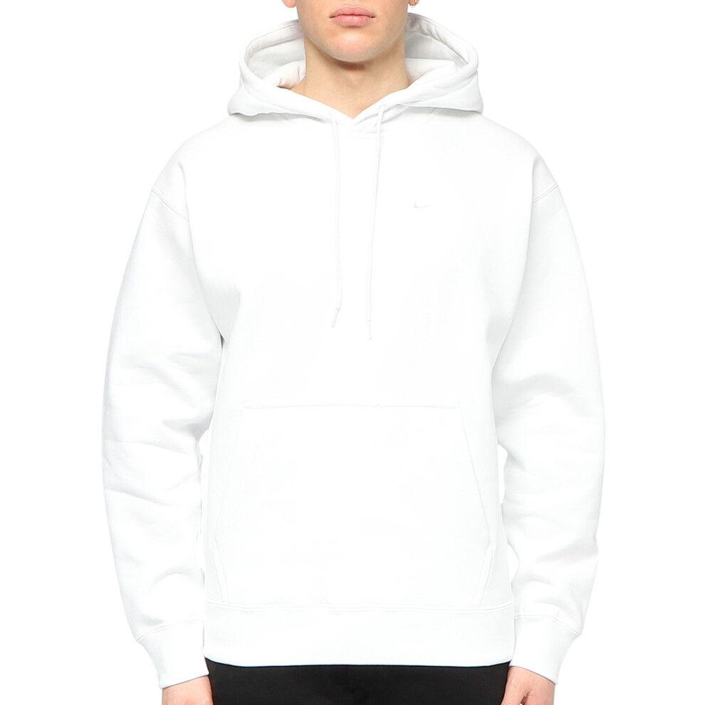 Nike (White, 2XL) 623453 Mens Fleece Hoodie Swoosh Logo