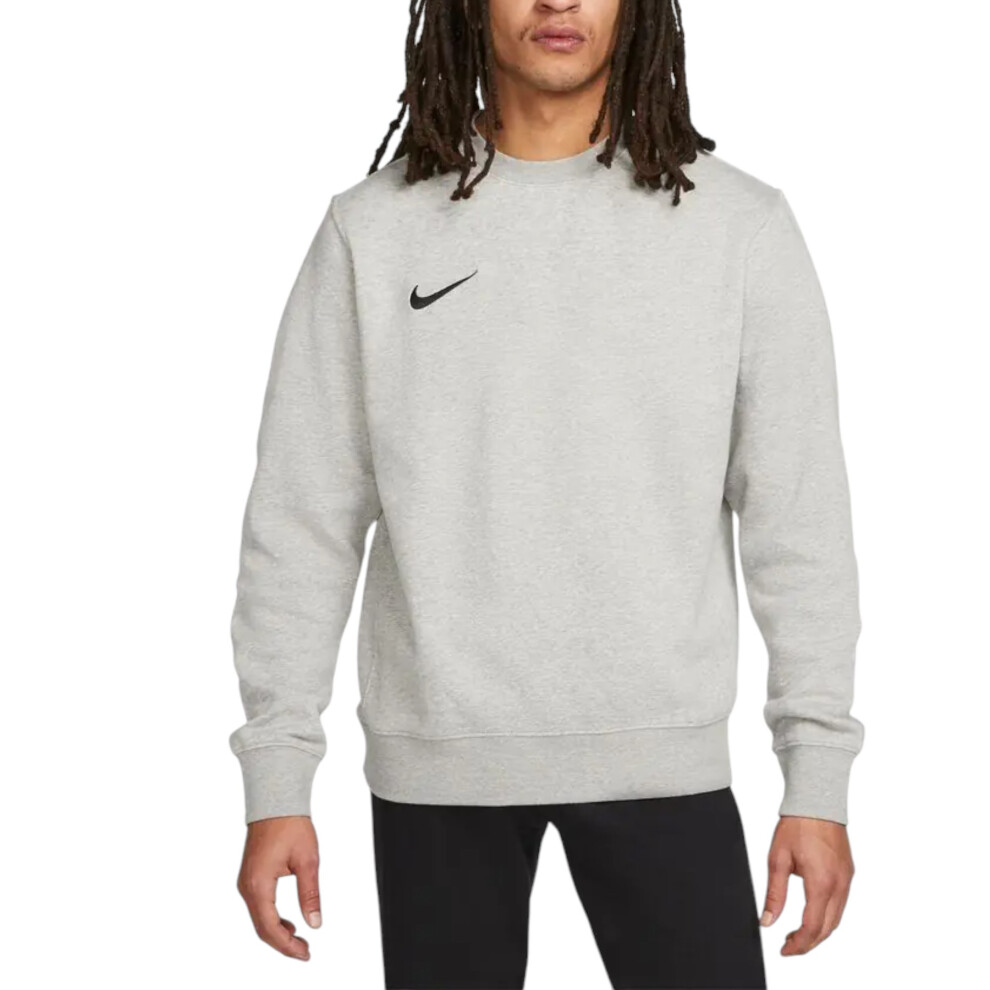 (Grey, M) Nike CW6902 Mens Fleece Sweatshirt Pullover Top