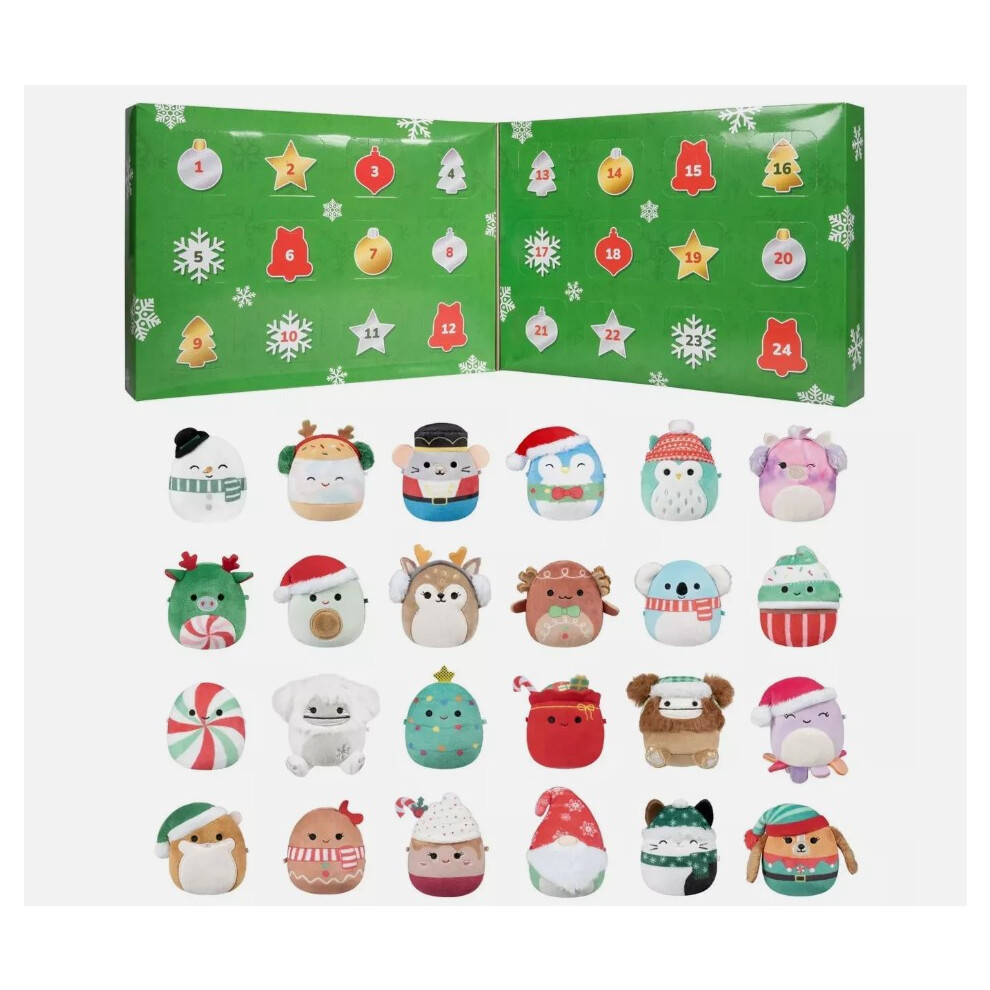 Holiday Advent Calendar with 24 Plush Toys Surprises