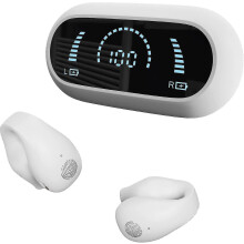 (White) Ear Clip Bone Conduction Headphones Bluetooth 5.3, Wireless Open Ear Clip On Headphone Sport Running Earring Earphone
