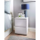 High Gloss White Bedside Table - 2-Drawer Bedroom Nightstand Cabinet 1