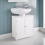 Under Sink Bathroom Storage Cabinet - White Basin Vanity Unit 1