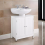 Under Sink Bathroom Storage Cabinet - White Basin Vanity Unit 3