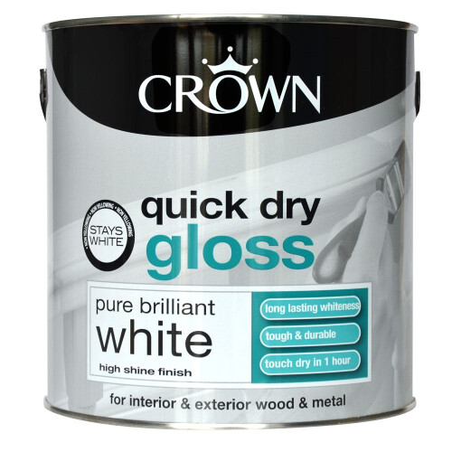 Crown Crown - Quick Dry Gloss 2.5L - Pure Brilliant White