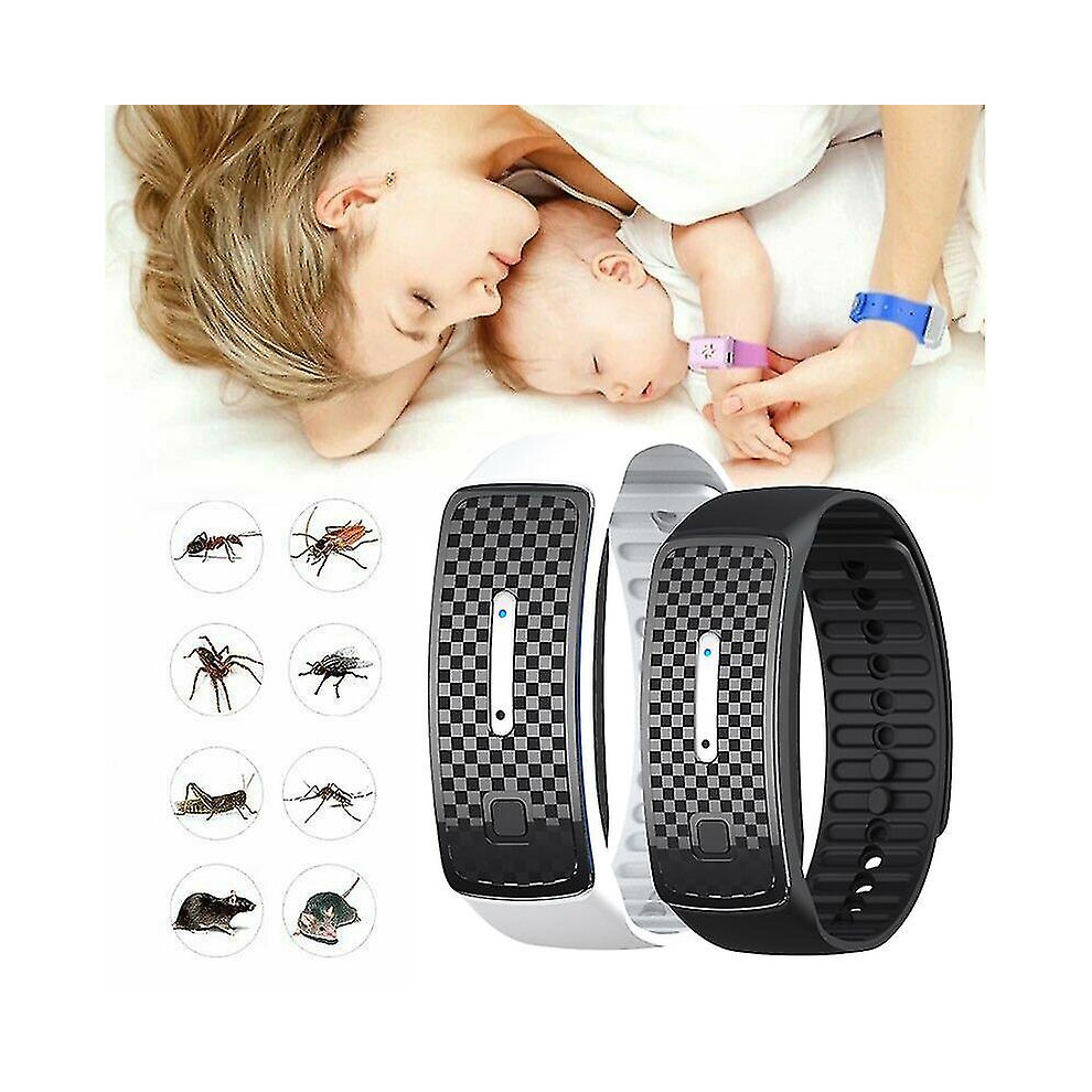 (pink) Ultrasound Mosquito Repellent Bracelet Electronic Usb Charge Anti Mosquito Wristband Summer Outdoor Mosquito Repellent Bracelet-image-OPC-PFPBQSB-NEW