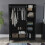 Vida Designs (Black) Riano 3 Door Wardrobe Bedroom Clothes Storage 4