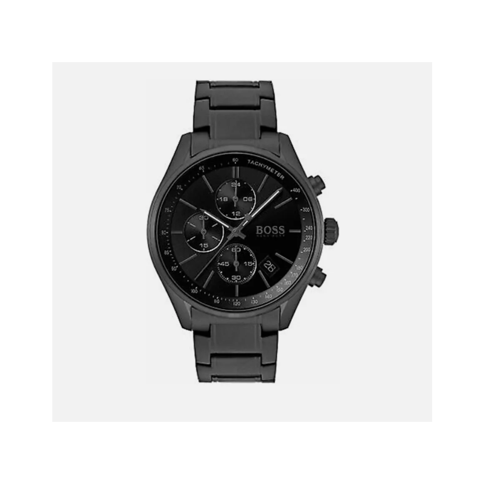 HUGO BOSS MENS GRAND PRIX WATCH HB1513676 BLACK DIAL