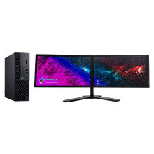 Dell OptiPlex PC - i7 8th Gen - 32GB RAM/500GB SSD/Win11 - 2 x 24" Monitors - Refurbished