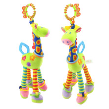 (Giraffe-Green) Baby Hand Bell Rattles Hanging Pushchair Toys