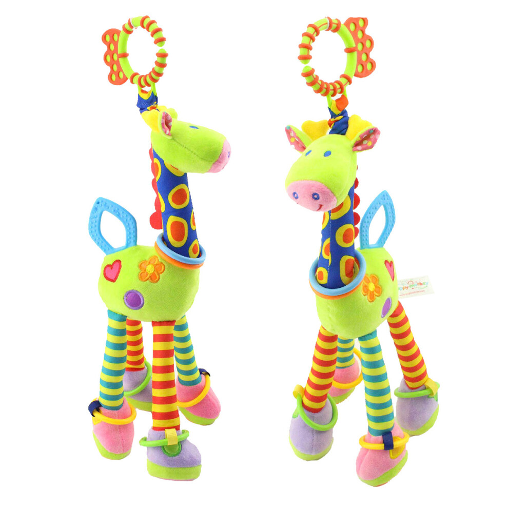 Wdw (Giraffe-Green) Baby Hand Bell Rattles Hanging Pushchair Toys