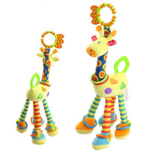 (Giraffe-Yellow) Baby Hand Bell Rattles Hanging Pushchair Toys
