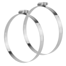(Pack of 2) KCT 90-120mm Stainless Steel 304 Adjustable Clip Dish Washing Machine Hose Pipe Clamp