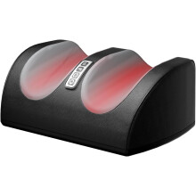 (Black) Shiatsu foot heat massager, relaxes leg muscles and improves blood circulation Foot and leg massager with massage rollers