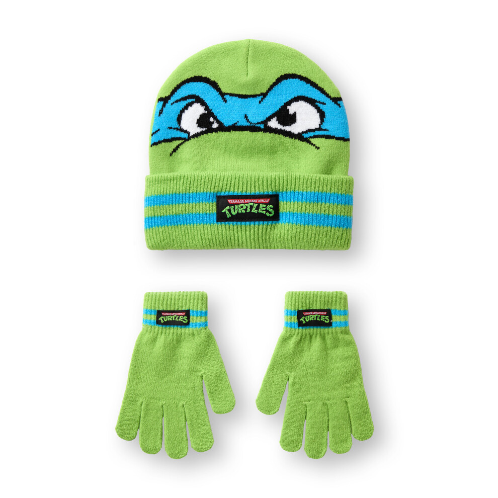 Teenage Mutant Ninja Turtles Beanie and Gloves Set (Boys Green)