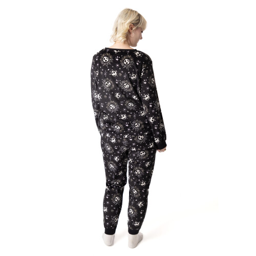 Disney (Medium) Disney Long Sleeve Long Leg Pyjama Set (Womens Black) 1