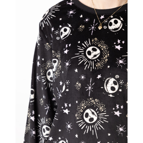 Disney (Medium) Disney Long Sleeve Long Leg Pyjama Set (Womens Black) 2