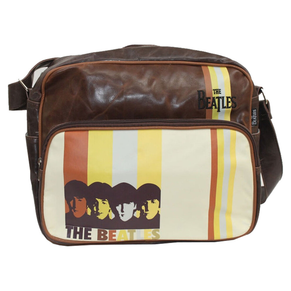 The Beatles Band Logo Stripes Flight Bag