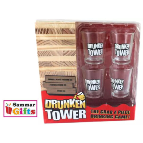 "NEW" Drunken Tower Party Game + Building Blocks Drinking Games