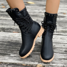(Black, 38) Classic And Versatile Womens Winter Riding Boots With Cushioned Insole For Ultimate Comfort