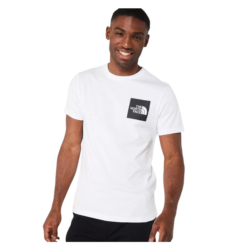 (White, Small) The North Face Men's Crew Neck Fine T-Shirt