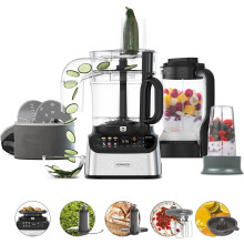 Kenwood MultiPro One Touch FDM73.850SS Food Processor & Blender - Black/Chrome | Variable Speeds, Ice Crushing, & Dishwasher-Safe - Refurbished