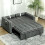 Homcom HOMCOM 2 Seater Pull Out Sofa Bed with Adjustable Backrest, Charcoal Grey 6