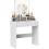 Homcom HOMCOM Dressing Table with Mirror, LED Lights, Drawers, for Bedroom, White 1