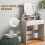 Homcom HOMCOM Dressing Table with Mirror, LED Lights, Drawers, for Bedroom, White 6