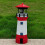LED Solar Lighthouse Sensor Beacon Rotating Lamp Statue Garden Outdoor 10