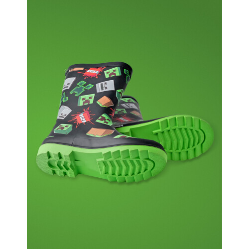 Minecraft (1 UK Child) Minecraft Wellington Boots without Handles (Boys Black) 1