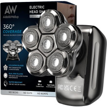 (Plating) Men's Shaver: Waterproof Men's Skull Bald Shaver Men's Rechargeable Shaver - Men's Cordless Electric Shaver for a Closer Shave