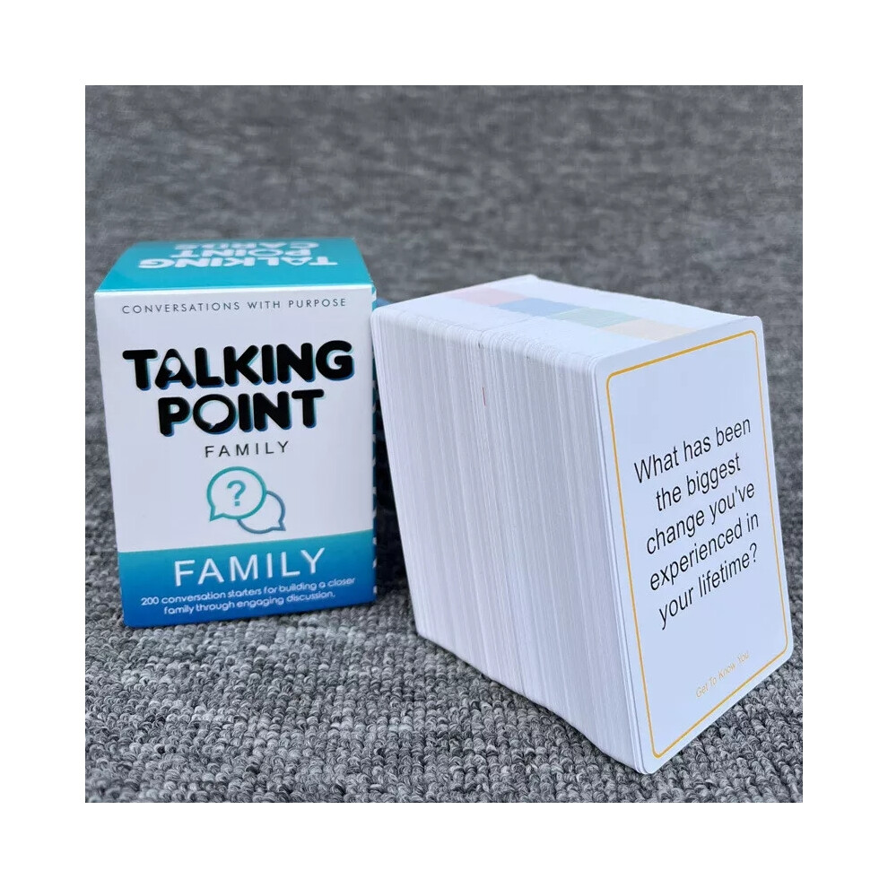 Talking Point Game: 200 Conversation Starters for Family & Couples - Purpose Cards (UK Edition)