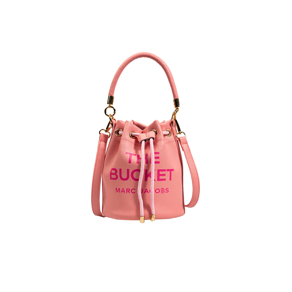 Qimorigeng (Pink) Women's Handbags, Drawstring Bucket Bags, Shoulder Tote Bags, Pu Leather