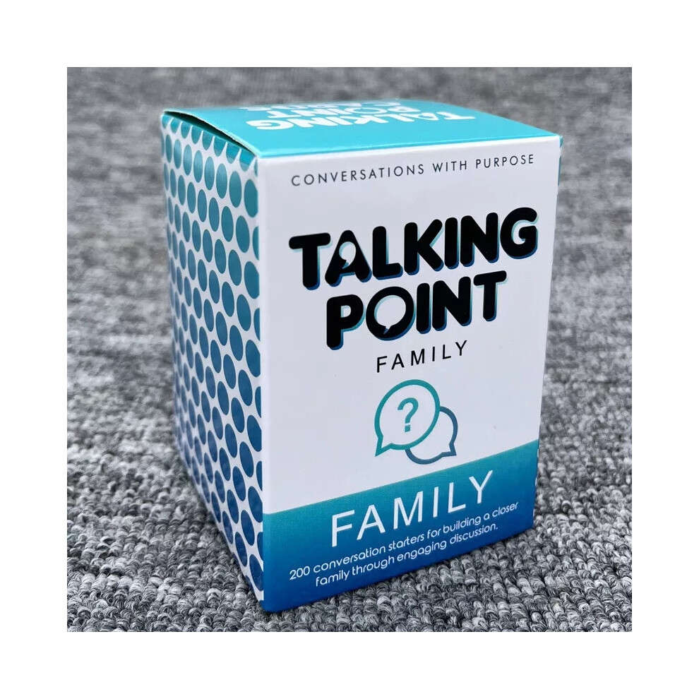 Talking Point Game: 200 Family Conversation Starters with Purpose Cards (4 Categories) — Great for All Ages