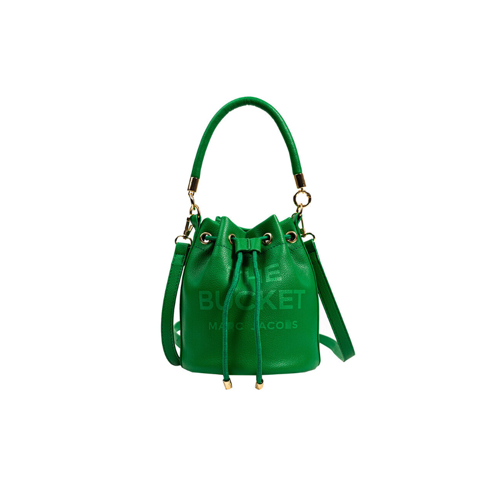 Qimorigeng (Green) Women's Handbags, Drawstring Bucket Bags, Shoulder Tote Bags, Pu Leather