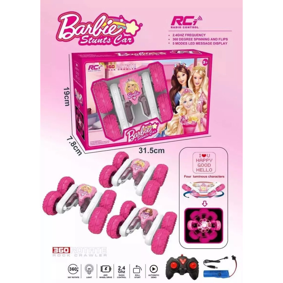 2.4GZ Barbie Rechargeable Radio Remote Control Car Stunt Car